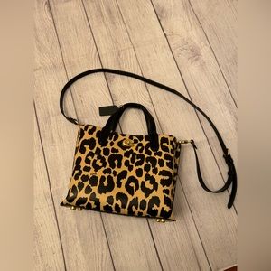 Willow 24 Leopard Print Leather Small Tote